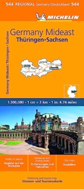 Book cover of: Germany Mideast - Michelin Regional Map 544