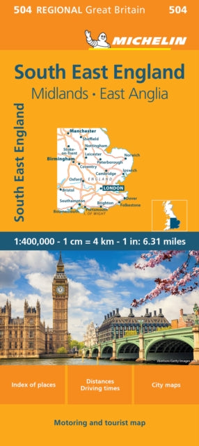 Book cover of: South East England - Michelin Regional Map 504