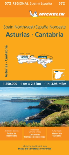 Book cover of: Asturias Cantabria - Michelin Regional Map 572