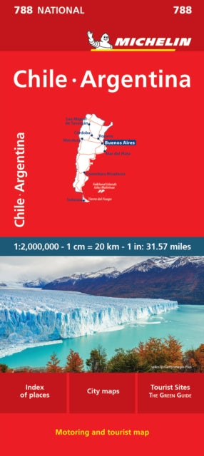 Book cover of: Chile Argentina - Michelin National Map 788