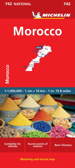 Book cover of: Morocco - Michelin National Map 742