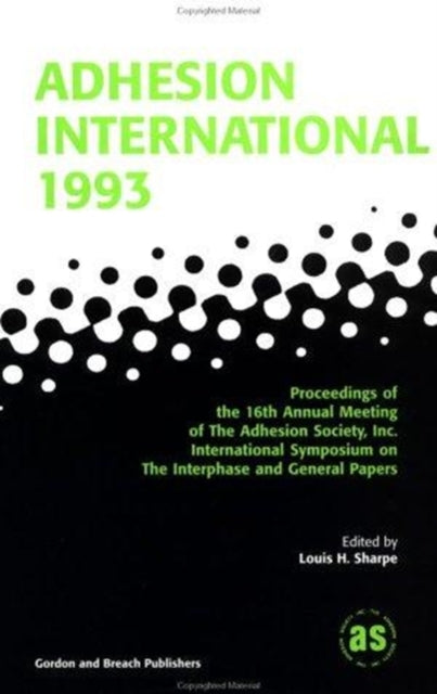 Book cover of: Adhesion International 1993. By: Louis H. Sharpe