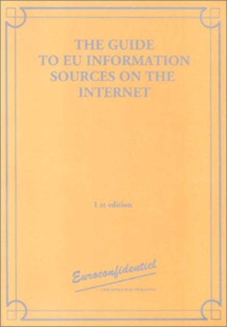 Book cover of: Guide Eu Inform Sources Intern. By: Eric Davies