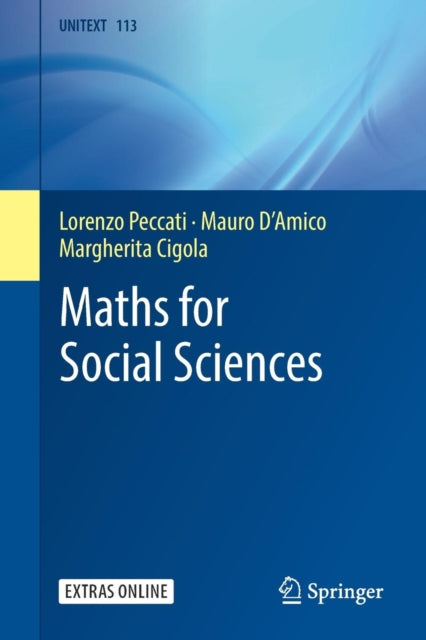 Book cover of: Maths for Social Sciences. By: Lorenzo Peccati