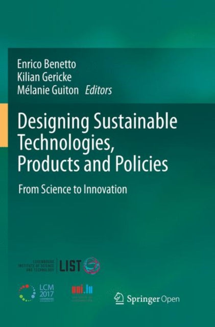 Book cover of: Designing Sustainable Technologies, Products and Policies. By: Enrico Benetto