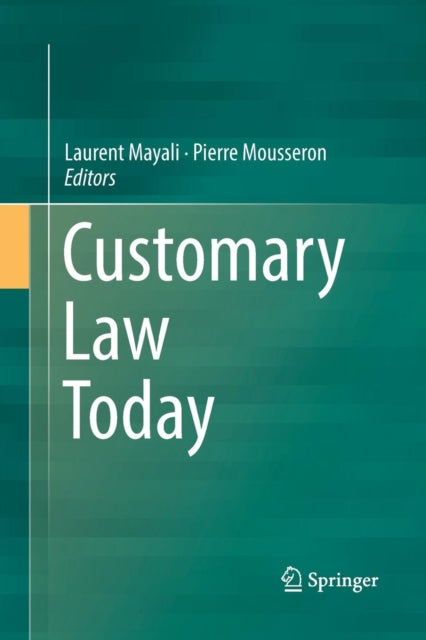 Book cover of: Customary Law Today