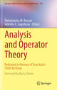 Book cover of: Analysis and Operator Theory. By: Themistocles M. Rassias