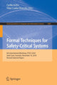 Book cover of: Formal Techniques for Safety-Critical Systems. By: Cyrille Artho