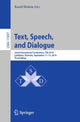 Book cover of: Text, Speech, and Dialogue. By: Kamil Ekštein