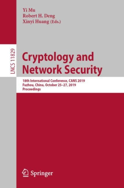 Book cover of: Cryptology and Network Security. By: Yi Mu