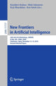 Book cover of: New Frontiers in Artificial Intelligence. By: Kazuhiro Kojima
