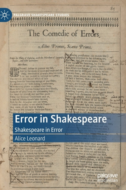 Book cover of: Error in Shakespeare. By: Alice Leonard