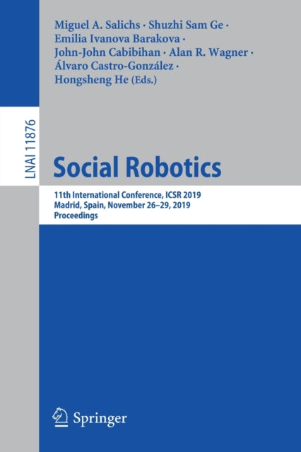 Book cover of: Social Robotics. By: Álvaro Castro-González