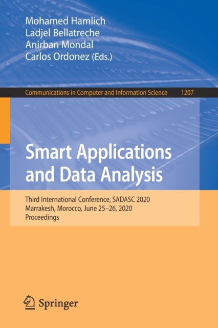Book cover of: Smart Applications and Data Analysis. By: Mohamed Hamlich