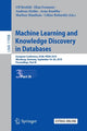 Book cover of: Machine Learning and Knowledge Discovery in Databases. By: Ulf Brefeld