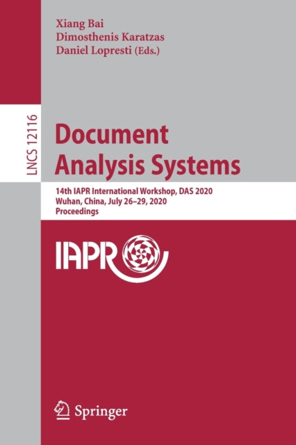 Book cover of: Document Analysis Systems. By: Xiang Bai