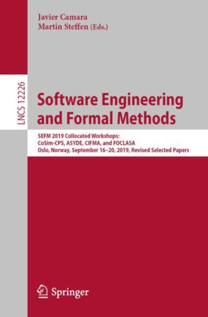 Book cover of: Software Engineering and Formal Methods. By: Javier Camara
