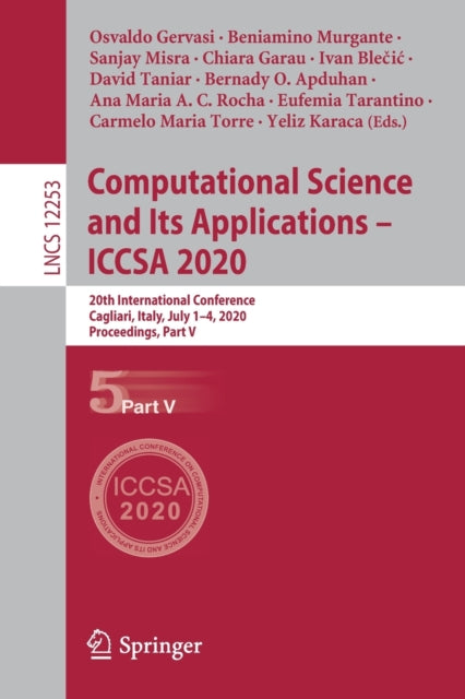 Computational Science and Its Applications – ICCSA 2020