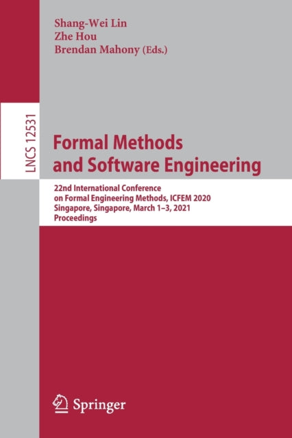 Book cover of: Formal Methods and Software Engineering. By: Shang-Wei Lin