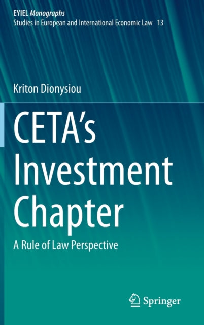 Book cover of: CETA's Investment Chapter. By: Kriton Dionysiou