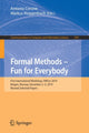 Book cover of: Formal Methods – Fun for Everybody. By: Antonio Cerone