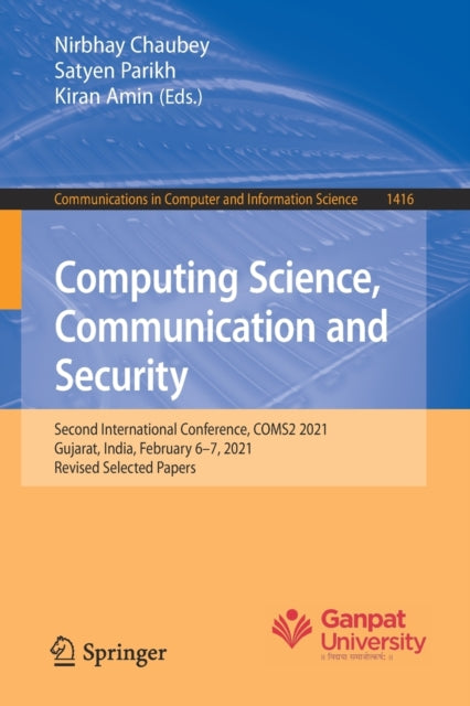 Book cover of: Computing Science, Communication and Security. By: Nirbhay Chaubey