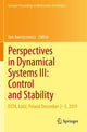 Book cover of: Perspectives in Dynamical Systems III: Control and Stability. By: Jan Awrejcewicz