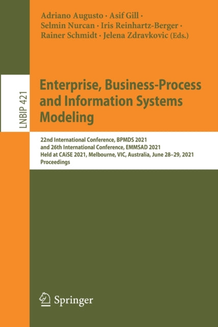 Book cover of: Enterprise, Business-Process and Information Systems Modeling. By: Adriano Augusto