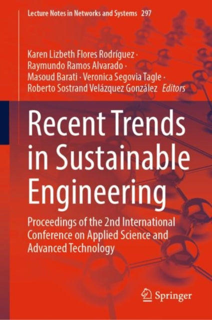 Book cover of: Recent Trends in Sustainable Engineering. By: Karen Lizbeth Flores Rodríguez