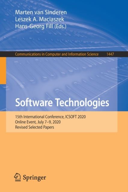 Book cover of: Software Technologies. By: Marten van Sinderen