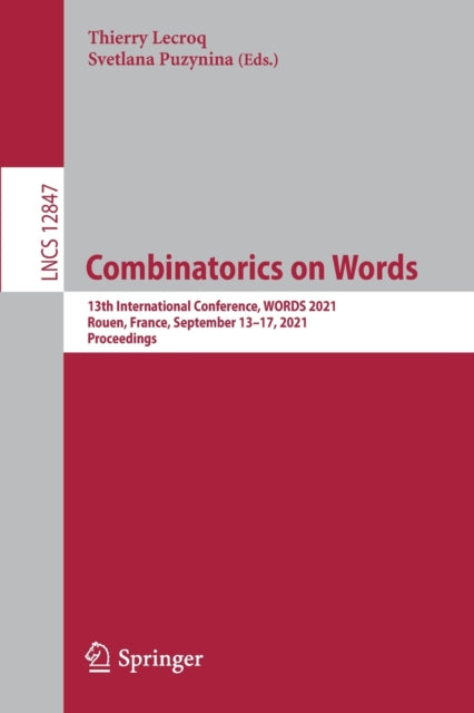 Book cover of: Combinatorics on Words. By: Thierry Lecroq