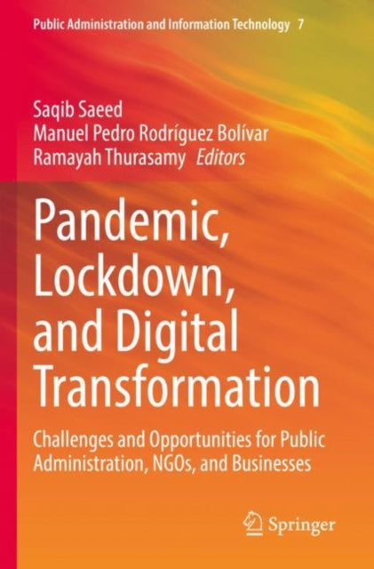 Book cover of: Pandemic, Lockdown, and Digital Transformation. By: Saqib Saeed