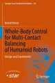 Book cover of: Whole-Body Control for Multi-Contact Balancing of Humanoid Robots. By: Bernd Henze