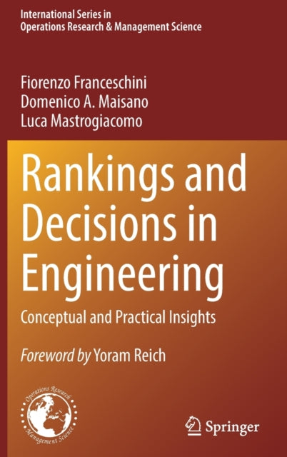 Book cover of: Rankings and Decisions in Engineering. By: Fiorenzo Franceschini