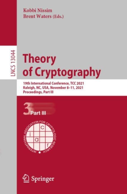 Book cover of: Theory of Cryptography. By: Kobbi NIssim