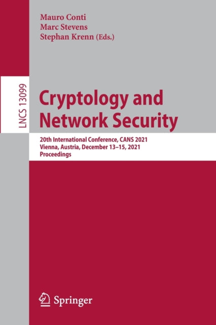 Book cover of: Cryptology and Network Security. By: Mauro Conti