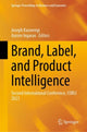 Book cover of: Brand, Label, and Product Intelligence. By: Joseph Kaswengi