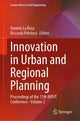 Book cover of: Innovation in Urban and Regional Planning. By: Daniele La Rosa