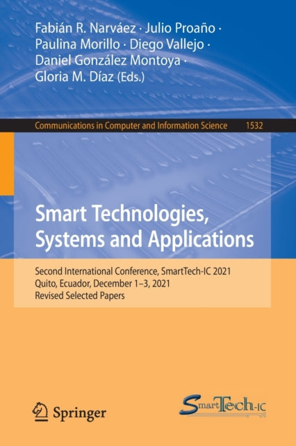 Book cover of: Smart Technologies, Systems and Applications. By: Fabián R. Narváez