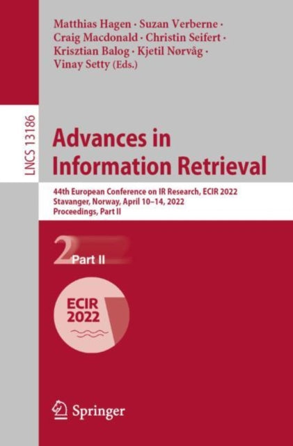 Book cover of: Advances in Information Retrieval. By: Matthias Hagen