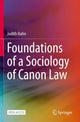 Book cover of: Foundations of a Sociology of Canon Law. By: Judith Hahn