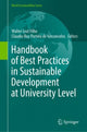Book cover of: Handbook of Best Practices in Sustainable Development at University Level. By: Walter Leal Filho