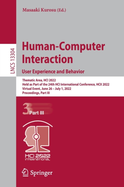 Book cover of: Human-Computer Interaction. User Experience and Behavior. By: Masaaki Kurosu