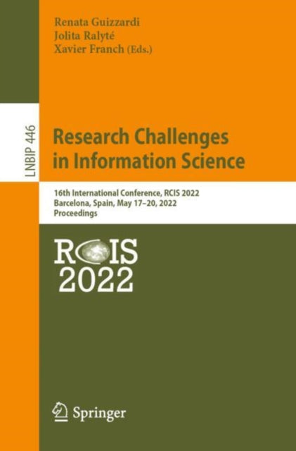 Book cover of: Research Challenges in Information Science. By: Renata Guizzardi