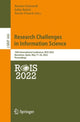 Book cover of: Research Challenges in Information Science. By: Renata Guizzardi