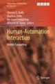 Book cover of: Human-Automation Interaction. By: Vincent G. Duffy