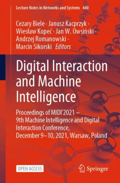 Book cover of: Digital Interaction and Machine Intelligence. By: Cezary Biele