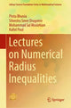 Book cover of: Lectures on Numerical Radius Inequalities. By: Pintu Bhunia