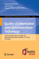 Book cover of: Quality of Information and Communications Technology. By: Antonio Vallecillo