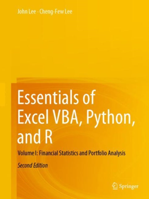 Book cover of: Essentials of Excel VBA, Python, and R. By: John Lee